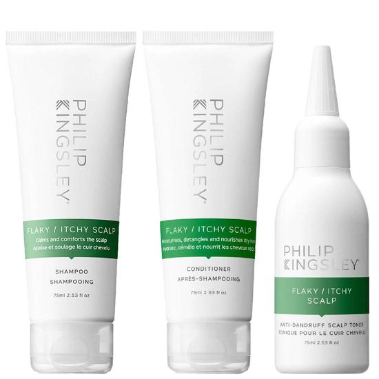 Philip Kingsley Bundles Trio: Flaky/Itchy Scalp Shampoo, Conditioner & Scalp Toner