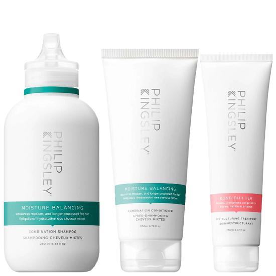 Philip Kingsley Bundles Trio: Moisture Balancing Shampoo, Conditioner & Bond Builder Treatment