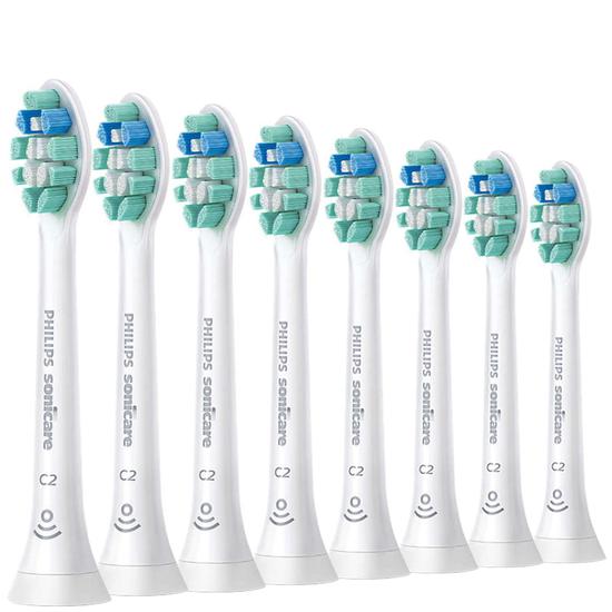 Philips C2 Optimal Plaque Defence Brush Head White x 8