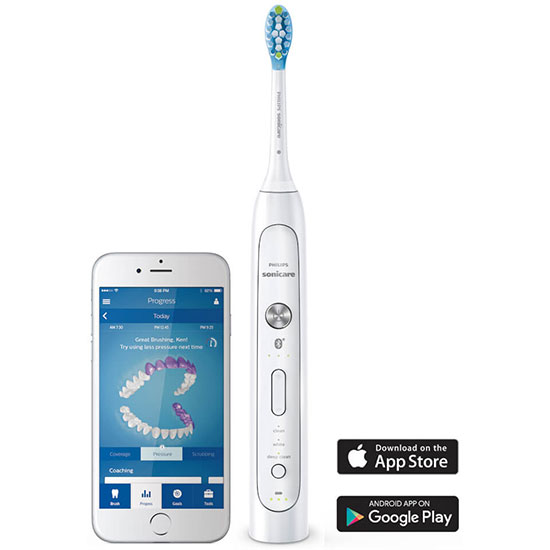 Philips HX9191/06 Sonicare FlexCare Platinum Connected Sonic Electric Toothbrush with App