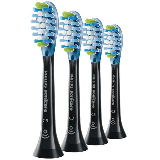 Philips Toothbrush Heads Sonicare C3 Premium Plaque Defence Standard Sonic Toothbrush Heads x 4 Black HX9044/33