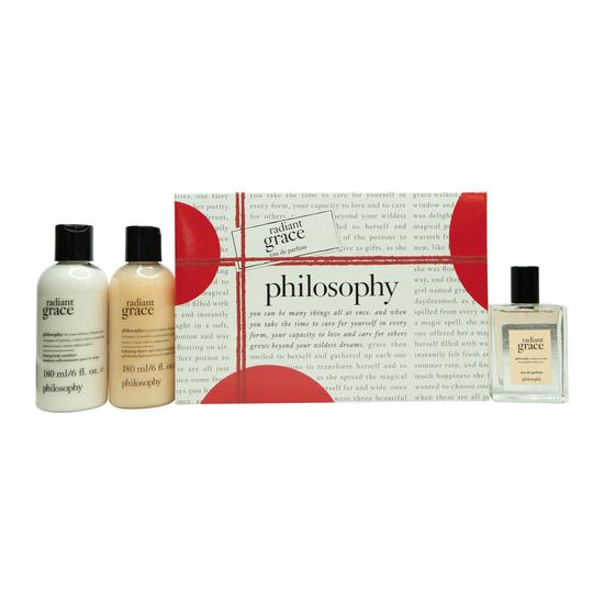 Philosophy Radiant Grace Gift Set 60ml Eau De Parfum + 180ml Shower Gel + 180ml Body Lotion