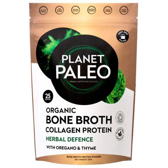 Planet Paleo Organic Bone Broth Collagen Protein Herbal Defence