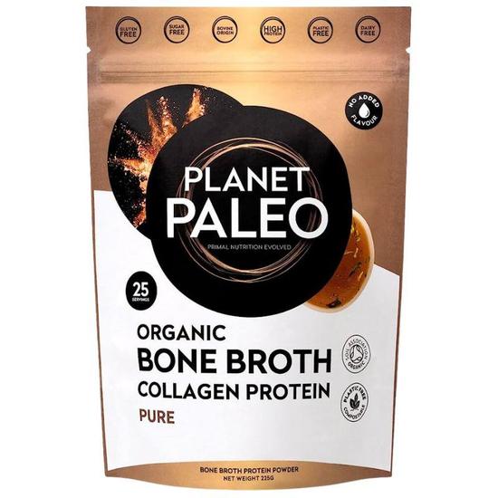 Planet Paleo Organic Bone Broth Collagen Protein Pure 225g