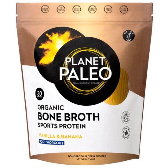 Planet Paleo Organic Bone Broth Sports Protein Vanilla & Banana