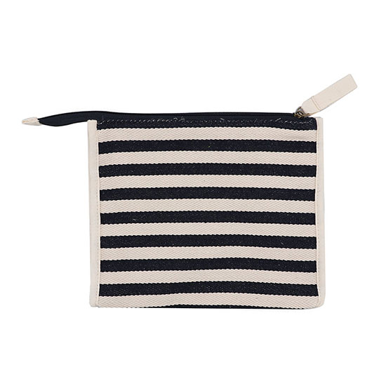 Plum & Ashby Striped Wash Bag Navy