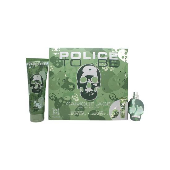 Police To Be Camouflage Gift Set 75ml Eau De Toilette + 100ml Shower Gel