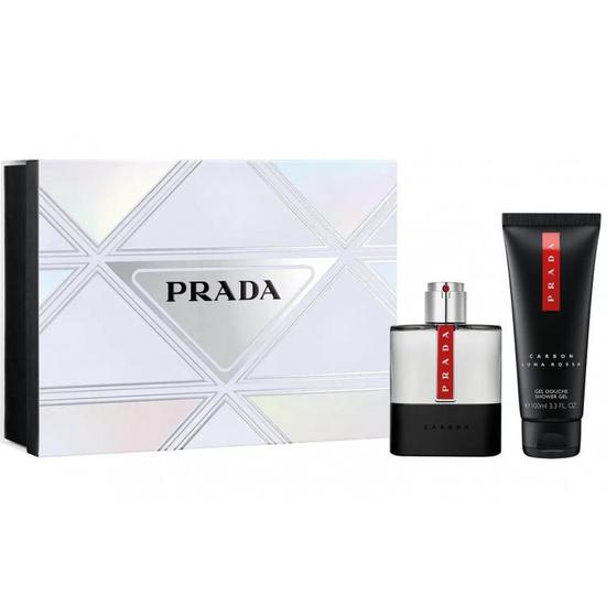 Prada Luna Rossa Carbon Eau De Toilette Gift Set 50ml Eau De Toilette + 100ml Shower Gel