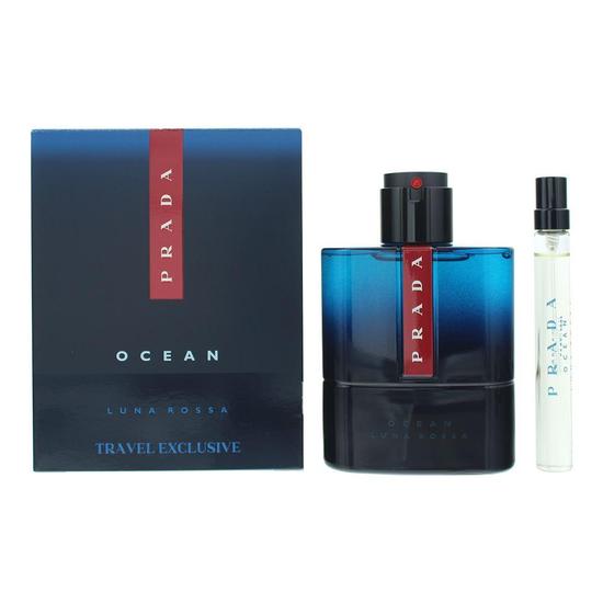 Prada Luna Rossa Ocean Eau De Toilette 100ml + Eau De Toilette 10ml Gift Set