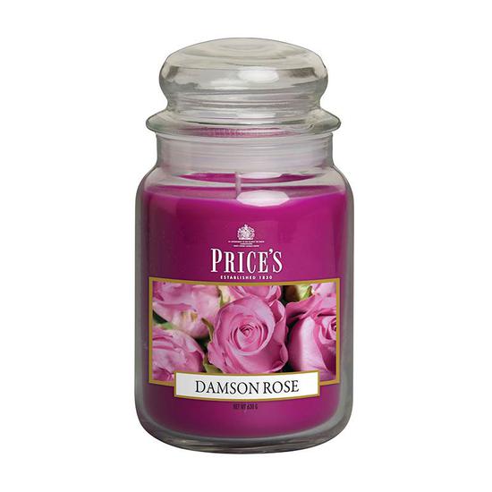 Price's Damson Rose Large Jar Candle
