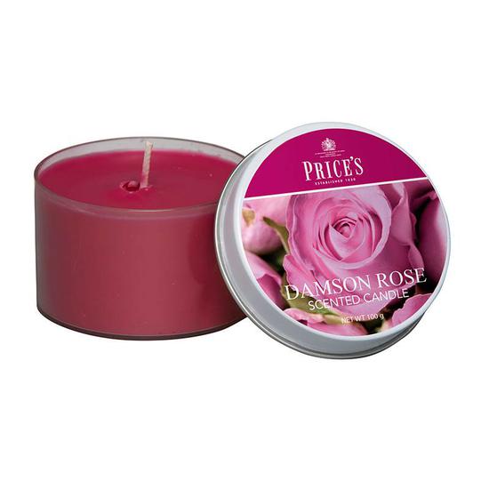 Price's Damson Rose Tin Candle 120g