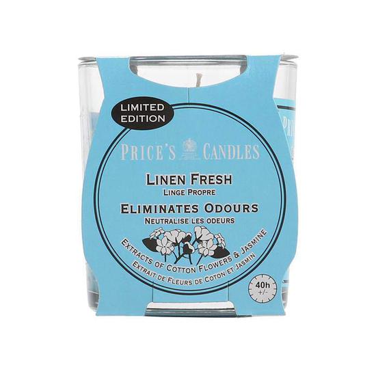 Price's Linen Fresh Jar Candle 370g