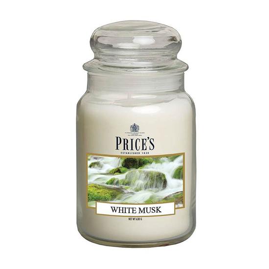 Price's White Musk Large Jar Candle