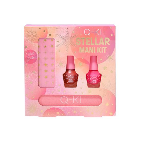 Q-KI Stellar Mani Kit Gift Set 1x Nail File + 1x Nail Art Sticker + Nail Polish 2x 3.5ml