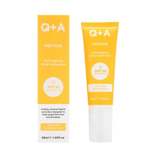 Q+A Peptide SPF 50 Anti-Ageing Facial Sunscreen