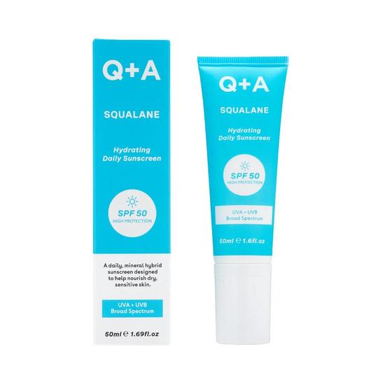 Q+A Squalane SPF 50 Hydrating Facial Sunscreen