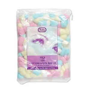 Quest Pretty Cotton Wool Balls 100Pcs / Coloured