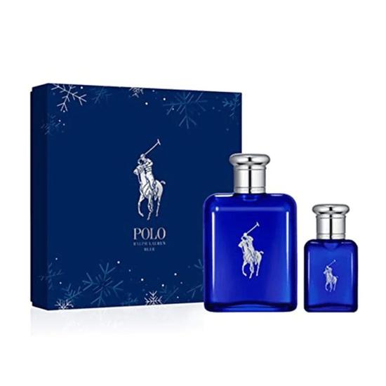 Ralph Lauren Polo Blue Eau De Toilette Men's Aftershave Gift Set Spray With 40ml Travel Spray