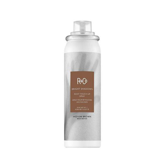 R+Co Bright Shadows Root Touch-Up Spray Medium Brown