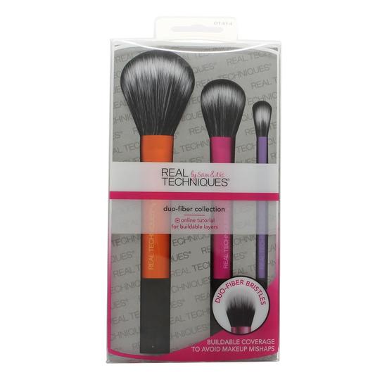 Real Techniques Duo-Fibre Collection Gift Set 3 x Brushes