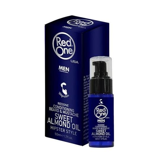 Red One Hipster Style Sweet Almond Conditioning Beard & Moustache Oil 50ml
