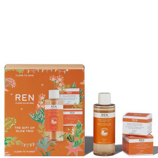 REN The Gift Of Glow Trio Gift Set Tonic + Gel Cream + Mask