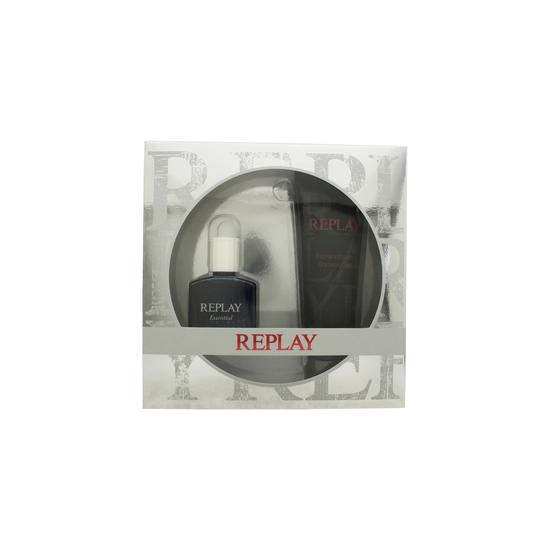 Replay Essential For Him Gift Set 30ml Eau De Toilette Spray + 100ml Shower Gel