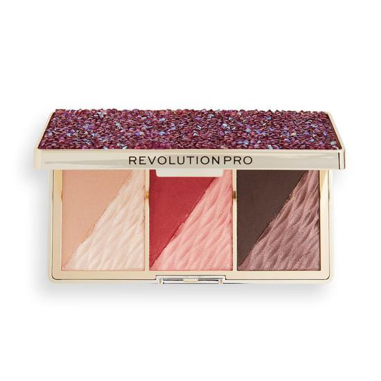 Revolution Pro Crystal Luxe Face Palette Berry Flush
