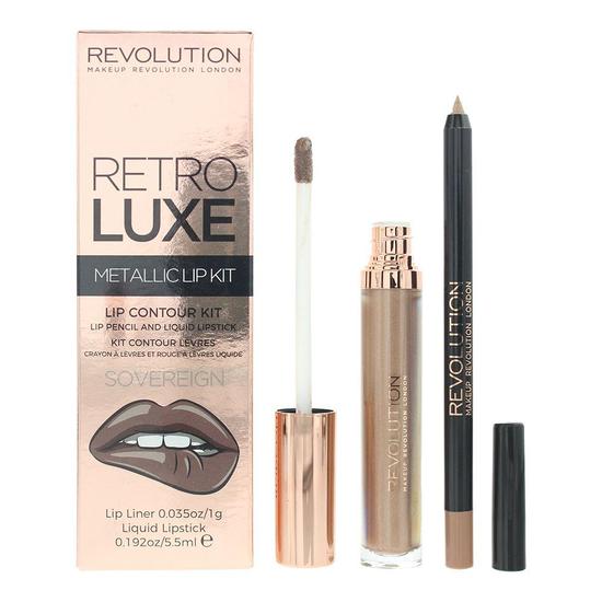 Revolution Retro Luxe Metallic Lip Kit Sovereign