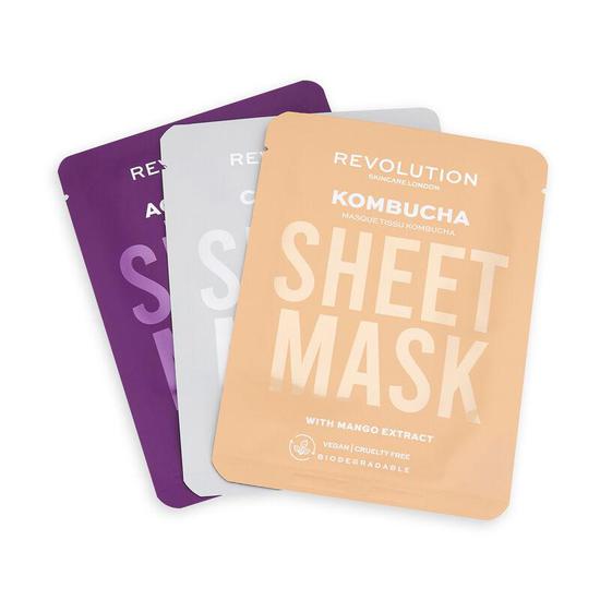 Revolution Skincare Biodegradable Combination Skin Sheet Mask x3