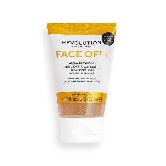 Revolution Skincare Face Off! Gold Sparkle Peel Off Face Mask 50ml