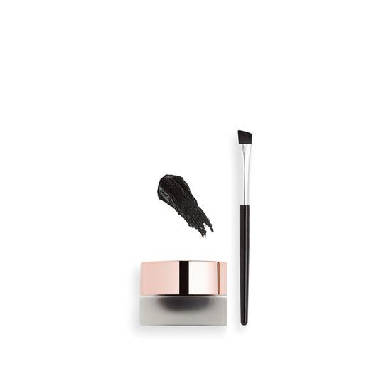 Revolution Ultra Pigmented Gel Eyeliner Pot With Precision Angled Brush Black 3g