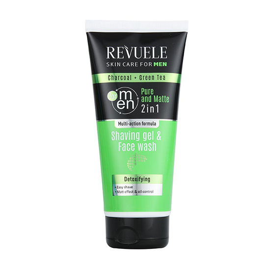 Revuele Charcoal & Green Tea Shaving Gel & Face Wash 300ml