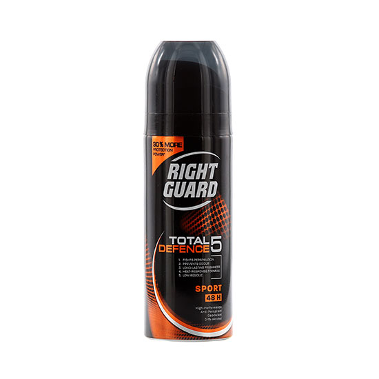 Right Guard Total 5 Defence Sport Anti Perspirant 150ml
