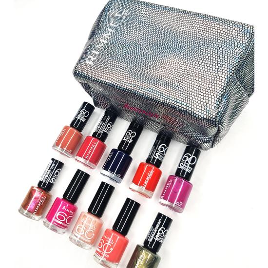 Rimmel 60 Second Nail Polish Assorted Set Of 8 With Bag