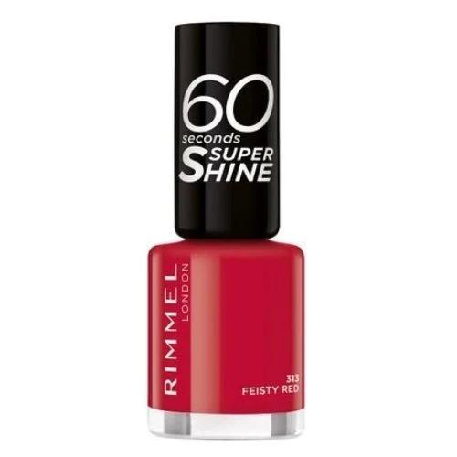Rimmel 60 Seconds Super Shine Nail Polish 313 Feisty Red
