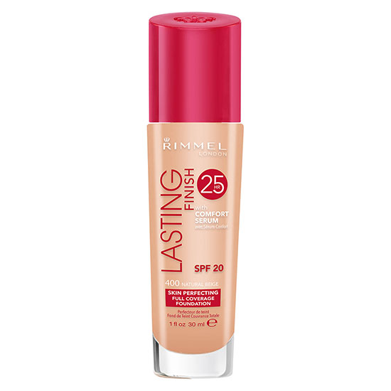 Rimmel Lasting Finish 25 Hour Foundation With Comfort Serum 400-Natural Beige