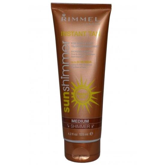 Rimmel London Sunshimmer Instant Tan For Face & Body Medium Shimmer 24hr Wear Rimmel London