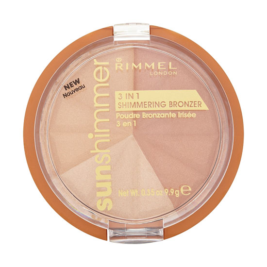 Rimmel Sunshimmer 3 in 1 Shimmering Bronzing Powder - Gold Princess