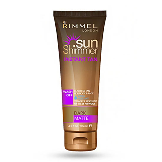 Rimmel Sunshimmer Instant Tan Matte Water Resistant Dark Matte 125ml