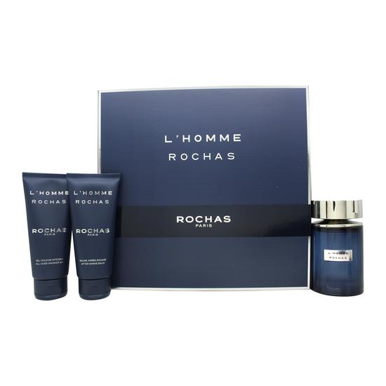 Rochas L'Homme Rochas Gift Set 100ml Eau De Toilette + 100ml Shower Gel + 100ml Body Lotion