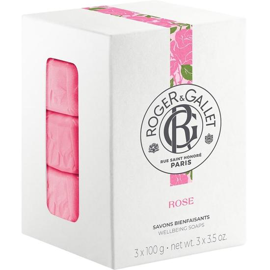 ROGER & GALLET  Rose Wellbeing Soap 3 x 100g