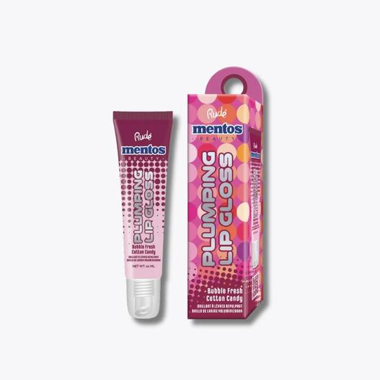 RUDE COSMETICS Mentos Plumping Lip Gloss Bubble Fresh Cotton Candy