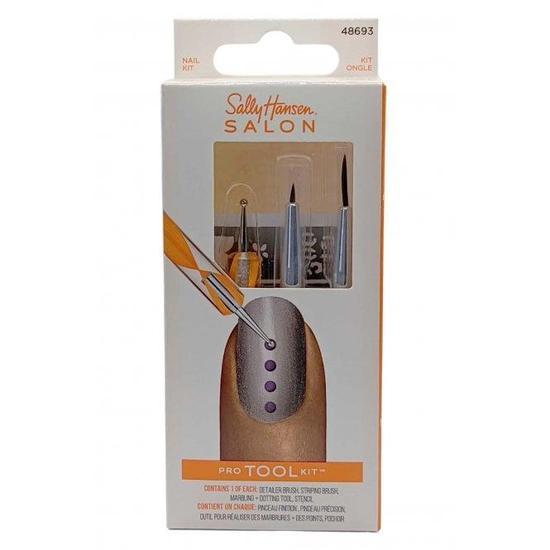 Sally Hansen Pro Tool Nail Kit-Marbling Dotting Tool Detailer Brush, Striping Brush