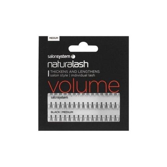 Salon System Individual Lashes Black Medium