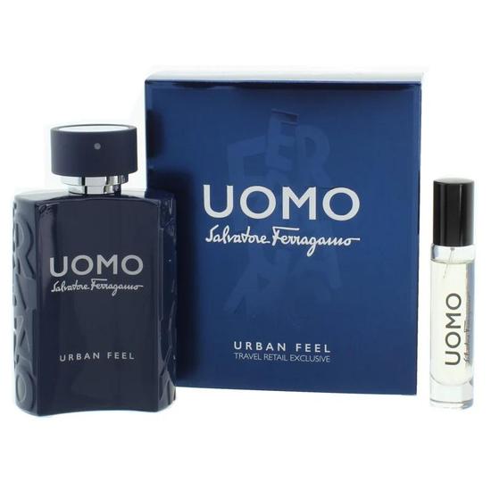 Salvatore Ferragamo Uomo Urban Feel 100ml & 10ml Eau De Toilette Travel Set