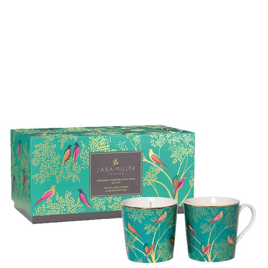 Sara Miller Home Fragrance Mandarin, Tuberose & Wild Musk Candle Gift Set