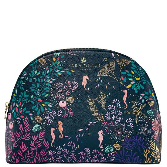 Sara Miller Underwater Spa Large Seahorse Cosmetic Bag