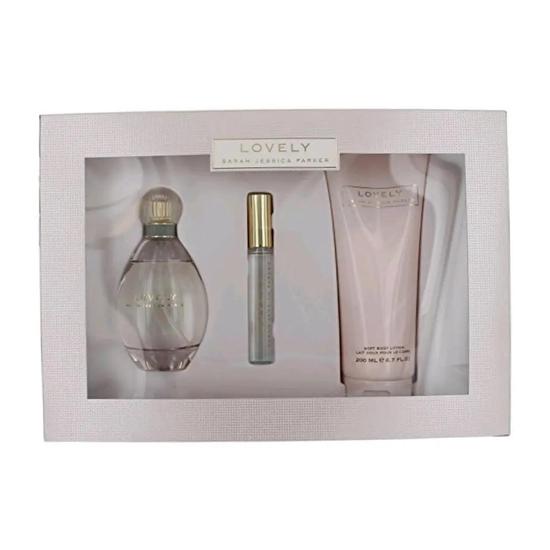 Sarah Jessica Parker Lovely Eau De Parfum Gift Set 100ml Eau De Parfum, 200ml Body Lotion & 10ml Rollerball