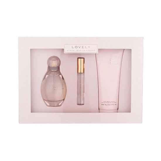 Sarah Jessica Parker Lovely Eau De Parfum Women's Gift Set With Shower Gel, Body Lotion & 15ml Eau De Parfum 100ml